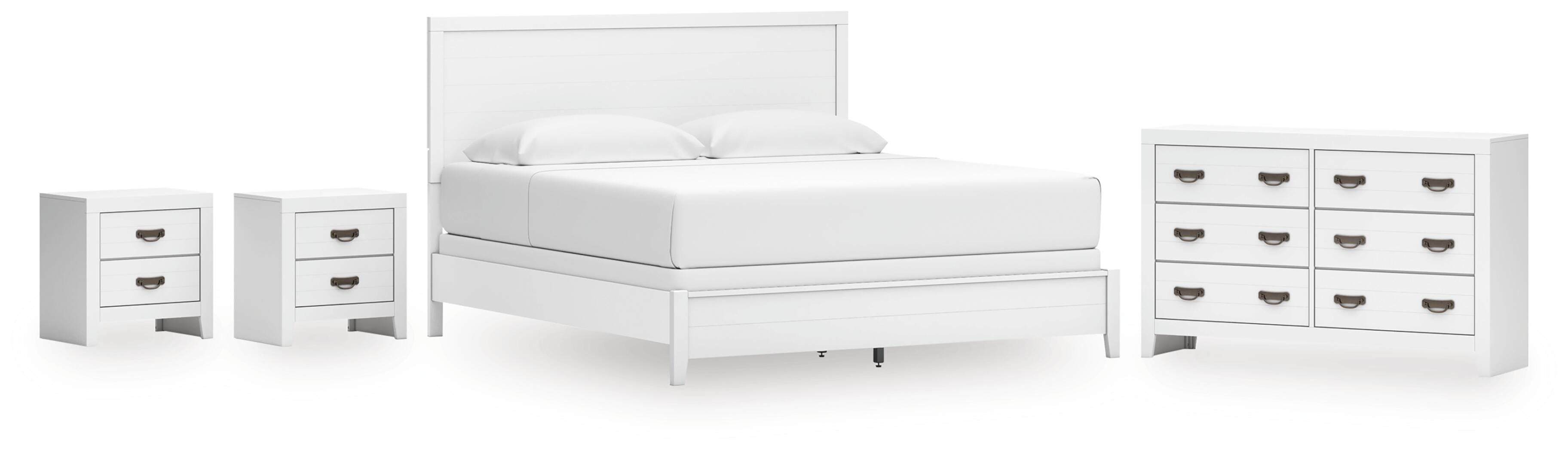 J&M Furniture - Ashley Furniture - Binterglen King Panel Bed, Dresser and 2 Nightstands - King Panel Bed, Dresser and 2 Nightstands - B427B20