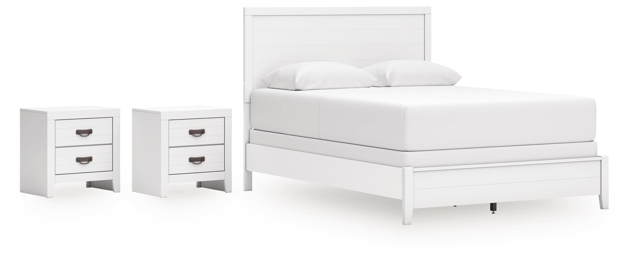 J&M Furniture - Ashley Furniture - Binterglen Queen Panel Bed and 2 Nightstands - Queen Panel Bed and 2 Nightstands - B427B18