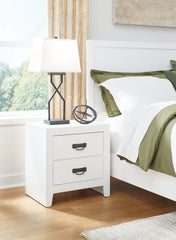 J&M Furniture - Ashley Furniture - Binterglen Nightstand - Two Drawer Night Stand / White - B427-92