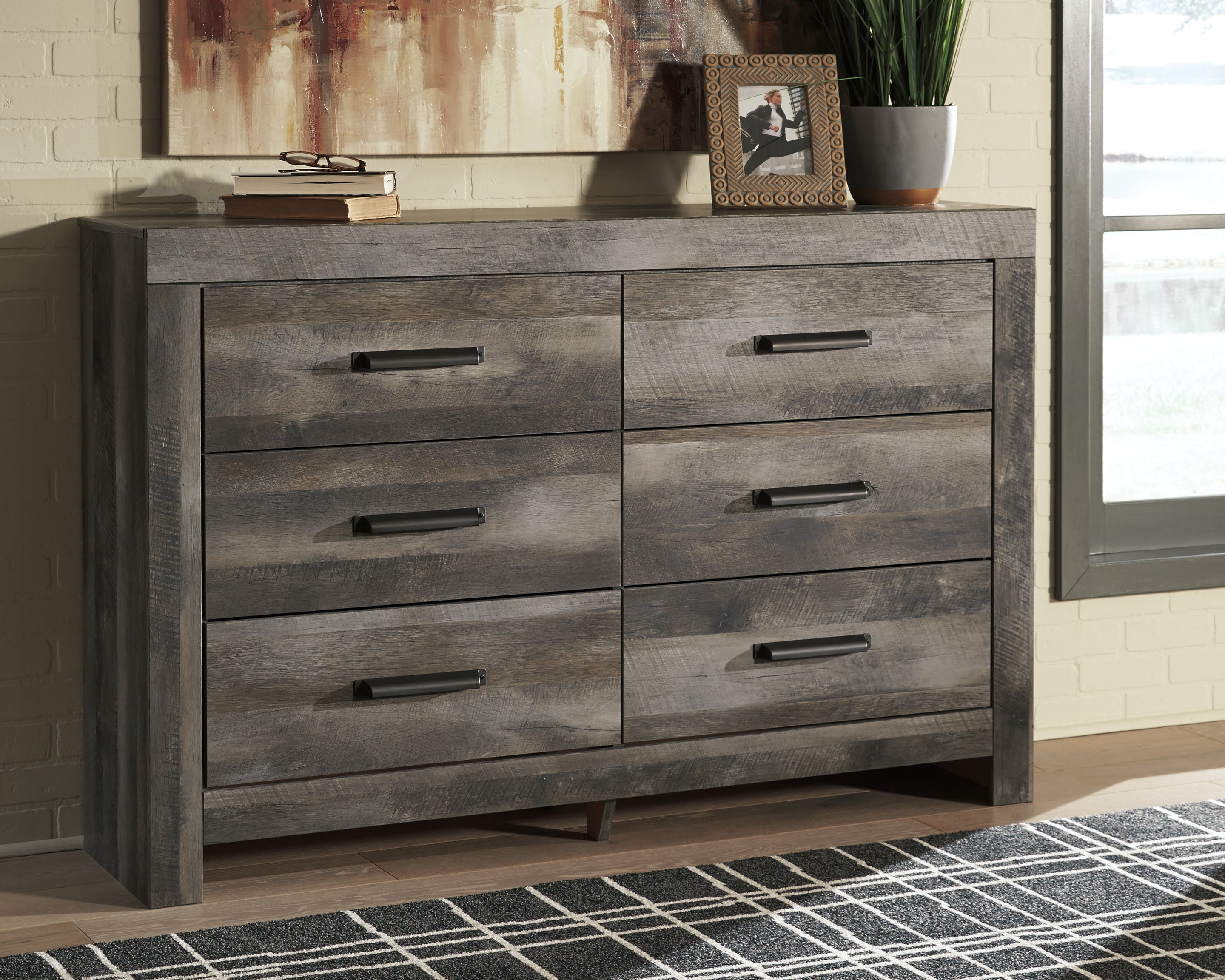 J&M Furniture - Ashley Furniture - Wynnlow Dresser - Six Drawer Dresser / Gray - B440-31