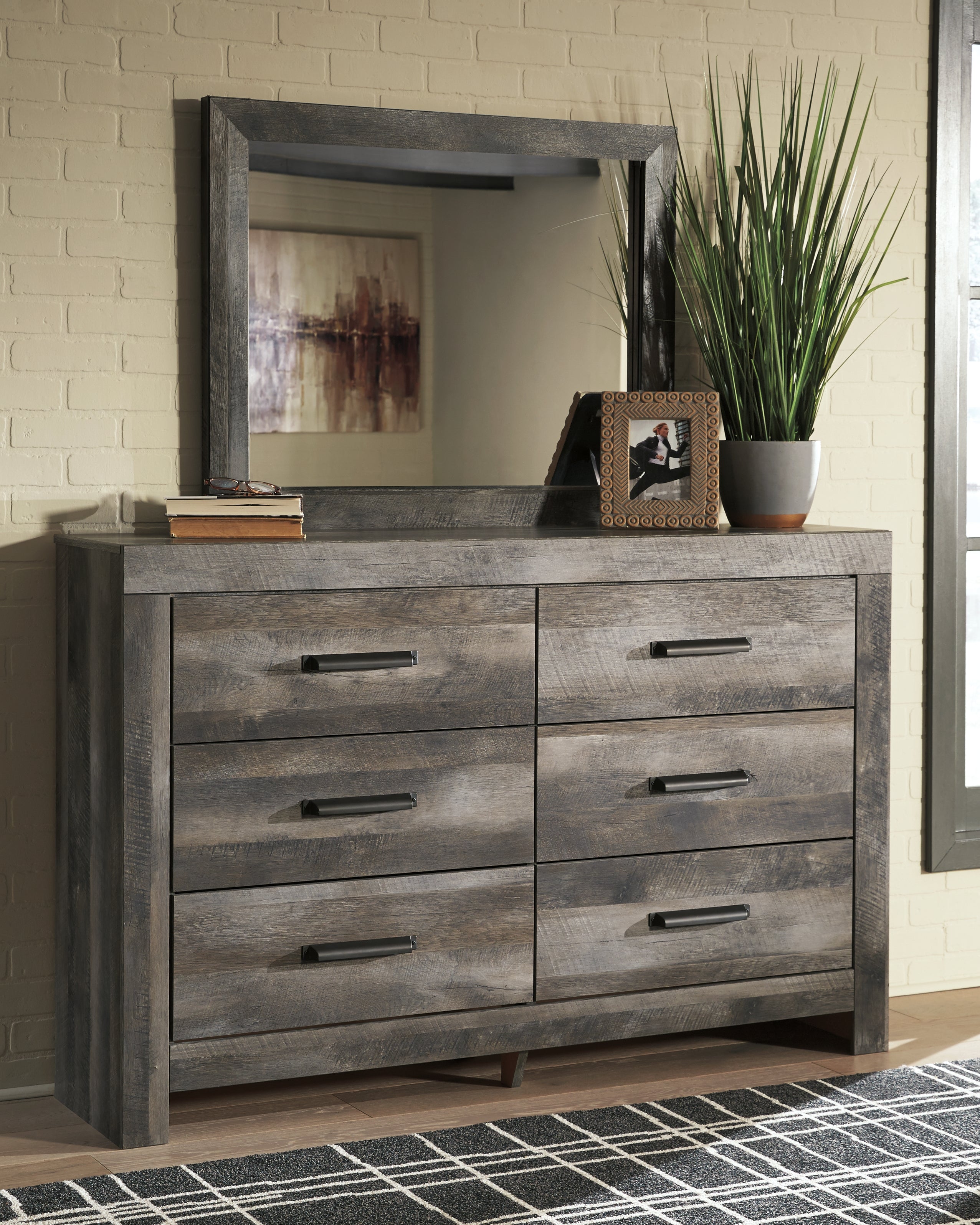 J&M Furniture - Ashley Furniture - Wynnlow Dresser and Mirror - Dresser and Mirror / Gray - B440B1