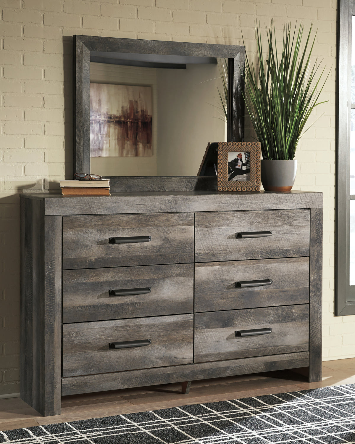 J&M Furniture - Ashley Furniture - Wynnlow Dresser and Mirror - Dresser and Mirror / Gray - B440B1