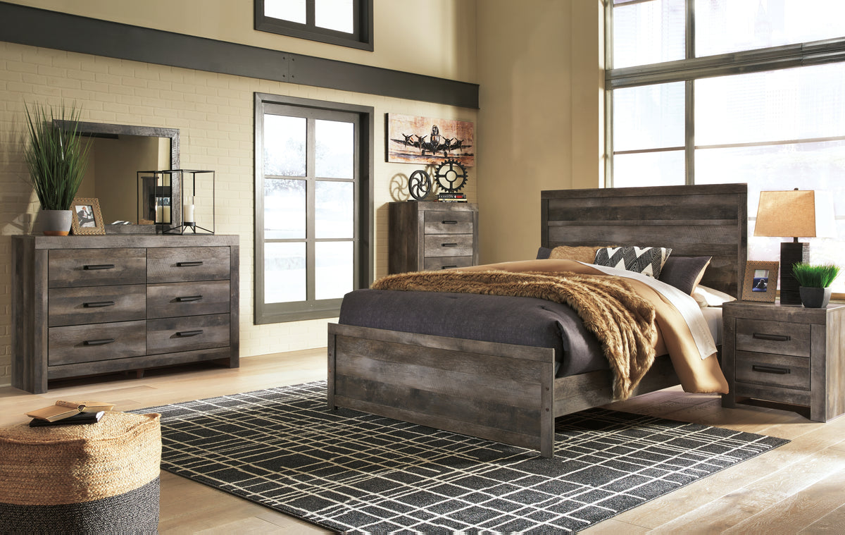 J&M Furniture - Ashley Furniture - Wynnlow Queen Panel Bed, Dresser, Mirror, Chest and 2 Nightstands - Queen Panel Bed, Dresser, Mirror, Chest and 2 Nightstands - B440B41