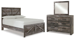 J&M Furniture - Ashley Furniture - Wynnlow Full Crossbuck Panel Bed, Dresser and Mirror - Full Crossbuck Panel Bed, Dresser and Mirror - B440B21