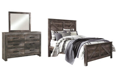J&M Furniture - Ashley Furniture - Wynnlow Queen Crossbuck Panel Bed, Dresser and Mirror - Queen Crossbuck Panel Bed, Dresser and Mirror - B440B10