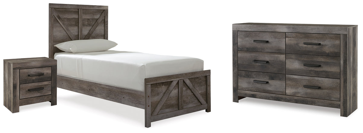 J&M Furniture - Ashley Furniture - Wynnlow Twin Panel Bed, Dresser and Nightstand - Twin Panel Bed, Dresser and Nightstand - B440B38