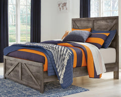 J&M Furniture - Ashley Furniture - Wynnlow Full Crossbuck Panel Bed - Full Crossbuck Panel Bed / Gray - B440B17