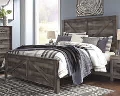 J&M Furniture - Ashley Furniture - Wynnlow King Crossbuck Panel Bed - King Crossbuck Panel Bed / Gray - B440B11