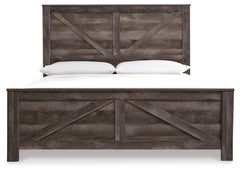 Wynnlow King Crossbuck Panel Bed and Chest