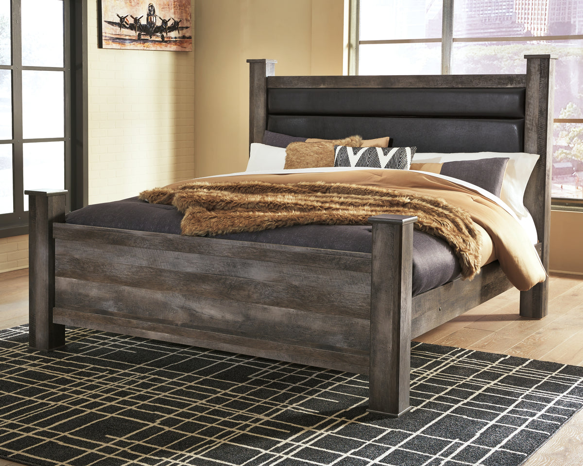 J&M Furniture - Ashley Furniture - Wynnlow King Poster Bed - King Poster Bed / Gray - B440B6
