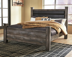 J&M Furniture - Ashley Furniture - Wynnlow King Poster Bed - King Poster Bed / Gray - B440B6