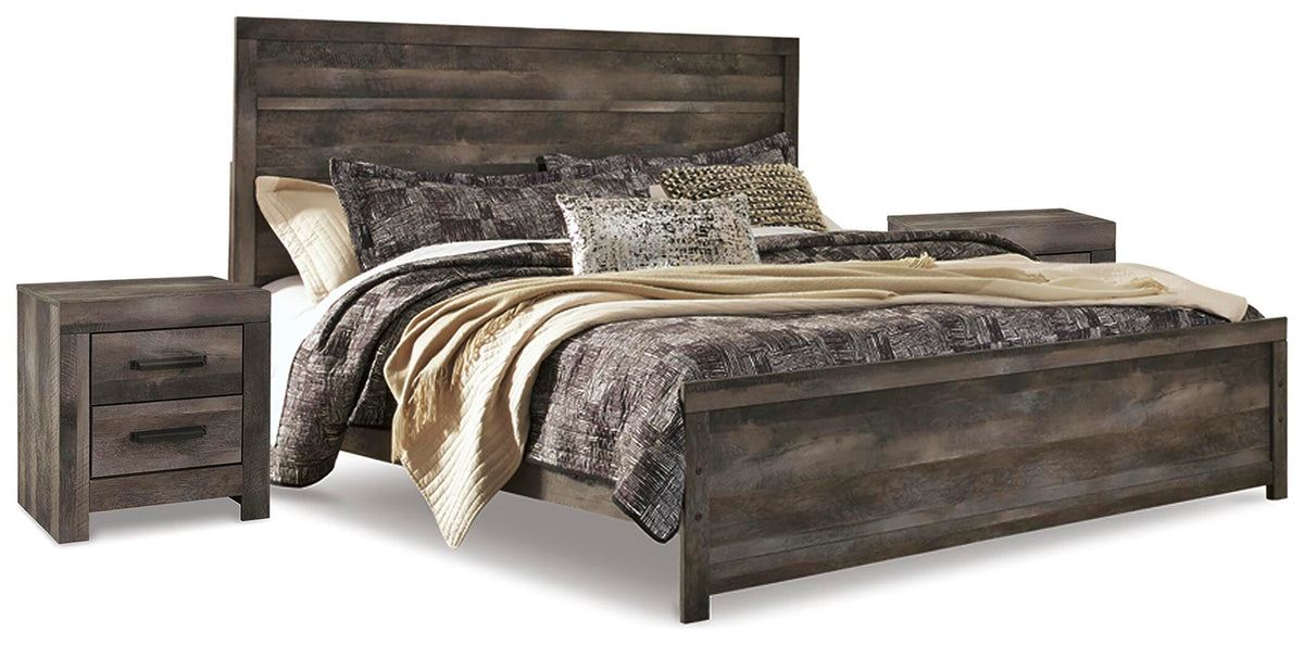 J&M Furniture - Ashley Furniture - Wynnlow King Panel Bed and 2 Nightstands - King Panel Bed and 2 Nightstands - B440B45