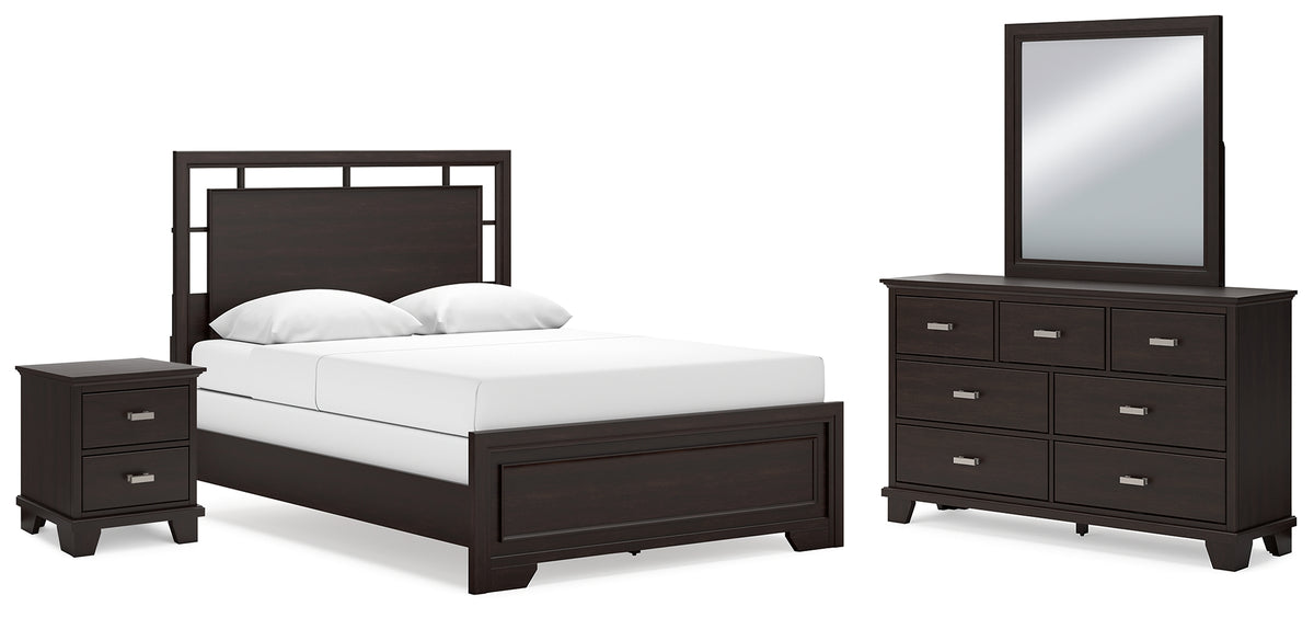 J&M Furniture - Ashley Furniture - Covetown Queen Panel Bed, Dresser, Mirror and Nightstand - Queen Panel Bed, Dresser, Mirror and Nightstand - B441B12