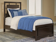 J&M Furniture - Ashley Furniture - Covetown Twin Panel Bed - Twin Panel Bed / Dark Brown - B441B2