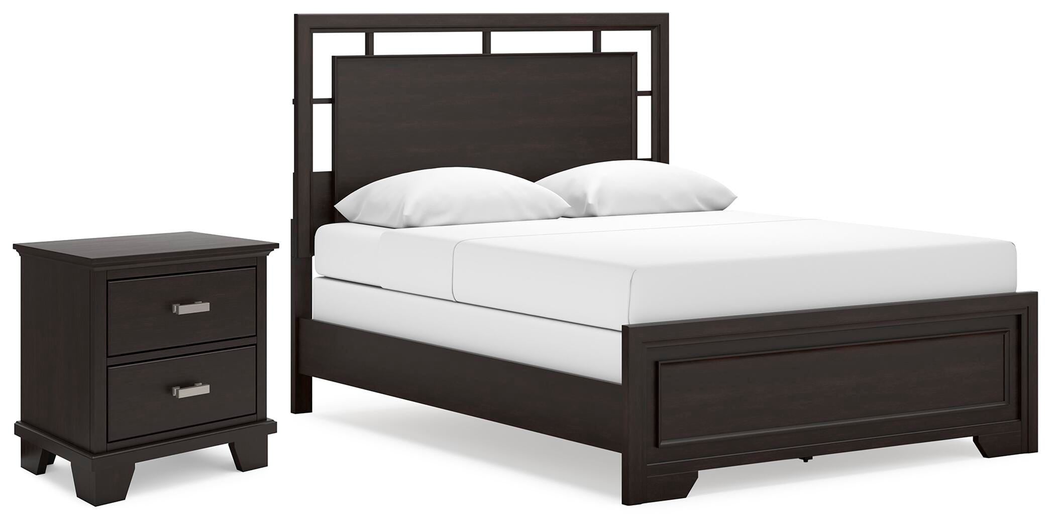 J&M Furniture - Ashley Furniture - Covetown Queen Panel Bed and Nightstand - Queen Panel Bed and Nightstand - B441B17