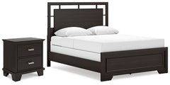 J&M Furniture - Ashley Furniture - Covetown Queen Panel Bed and Nightstand - Queen Panel Bed and Nightstand - B441B17