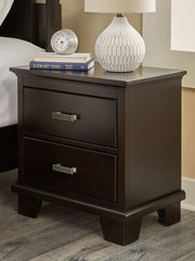 J&M Furniture - Ashley Furniture - Covetown Nightstand - Two Drawer Night Stand / Dark Brown - B441-92