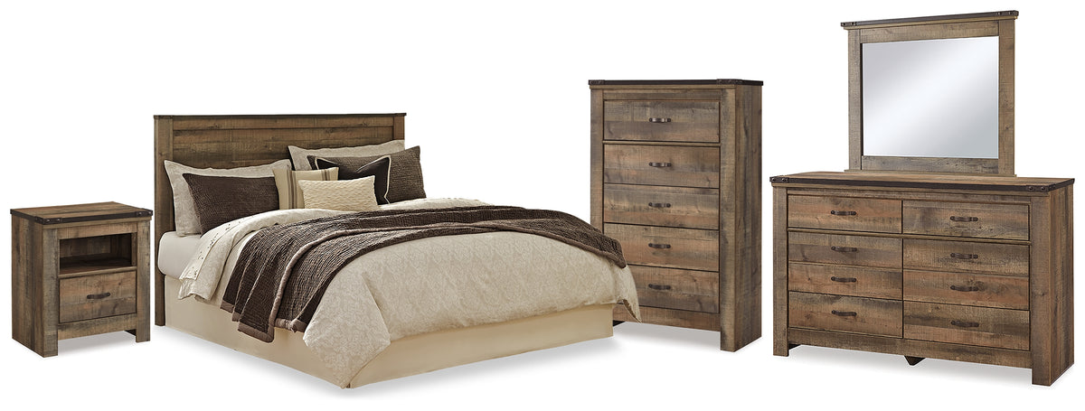 J&M Furniture - Ashley Furniture - Trinell Queen Panel Headboard, Dresser, Mirror, Chest and Nightstand - Queen Panel Headboard, Dresser, Mirror, Chest and Nightstand - B446B90