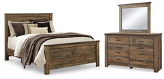J&M Furniture - Ashley Furniture - Trinell Queen Panel Bed, Dresser and Mirror - Queen Panel Bed, Dresser and Mirror - B446B82