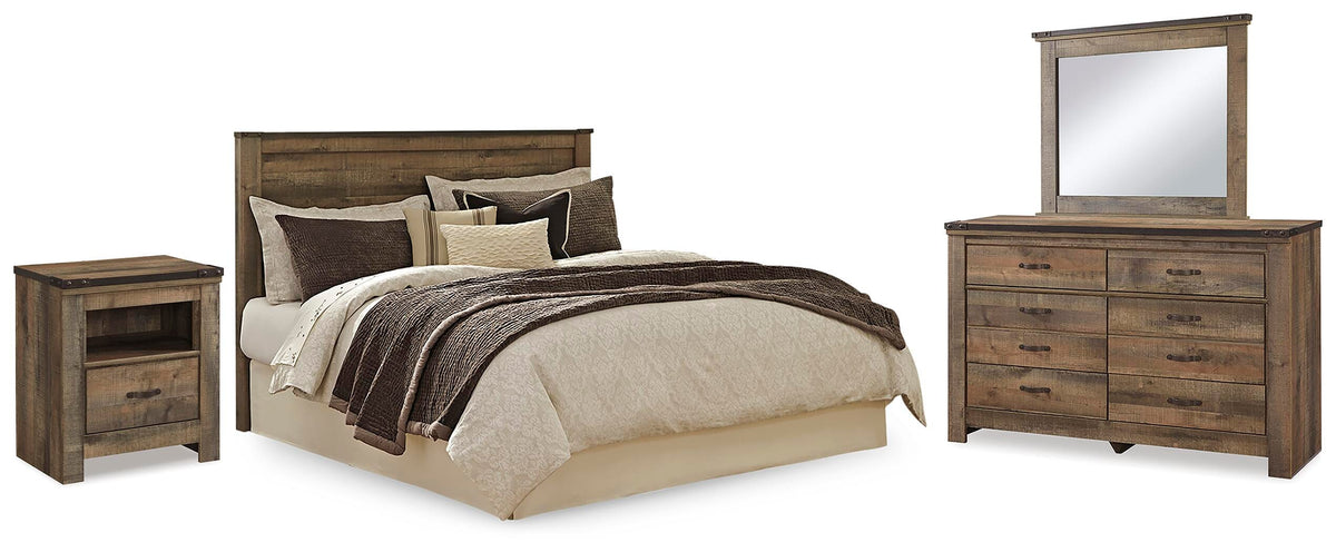 J&M Furniture - Ashley Furniture - Trinell King/California King Panel Headboard, Dresser, Mirror and Nightstand - King/California King Panel Headboard, Dresser, Mirror and Nightstand - B446B99