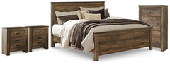 J&M Furniture - Ashley Furniture - Trinell King Panel Bed, Chest and 2 Nightstands - King Panel Bed, Chest and 2 Nightstands - B446B96