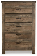 Trinell Queen Panel Headboard, Dresser, Mirror, Chest and Nightstand