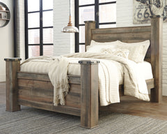 J&M Furniture - Ashley Furniture - Trinell Queen Poster Bed - Queen Poster Bed / Brown - B446B40