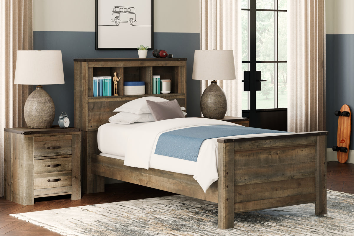 J&M Furniture - Ashley Furniture - Trinell Twin Bookcase Bed - Twin Bookcase Bed / Brown - B446B21
