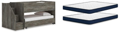 J&M Furniture - Ashley Furniture - Frandern Twin Over Twin Loft Bed and Mattresses - Twin Over Twin Loft Bed and Mattresses - B4480B27