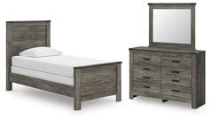 J&M Furniture - Ashley Furniture - Frandern Twin Panel Bed, Dresser and Mirror - Twin Panel Bed, Dresser and Mirror - B4480B18