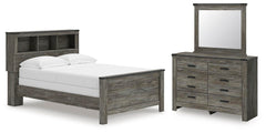 Frandern Full Bookcase Bed, Dresser and Mirror
