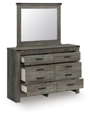 Frandern Twin Panel Bed, Dresser and Mirror