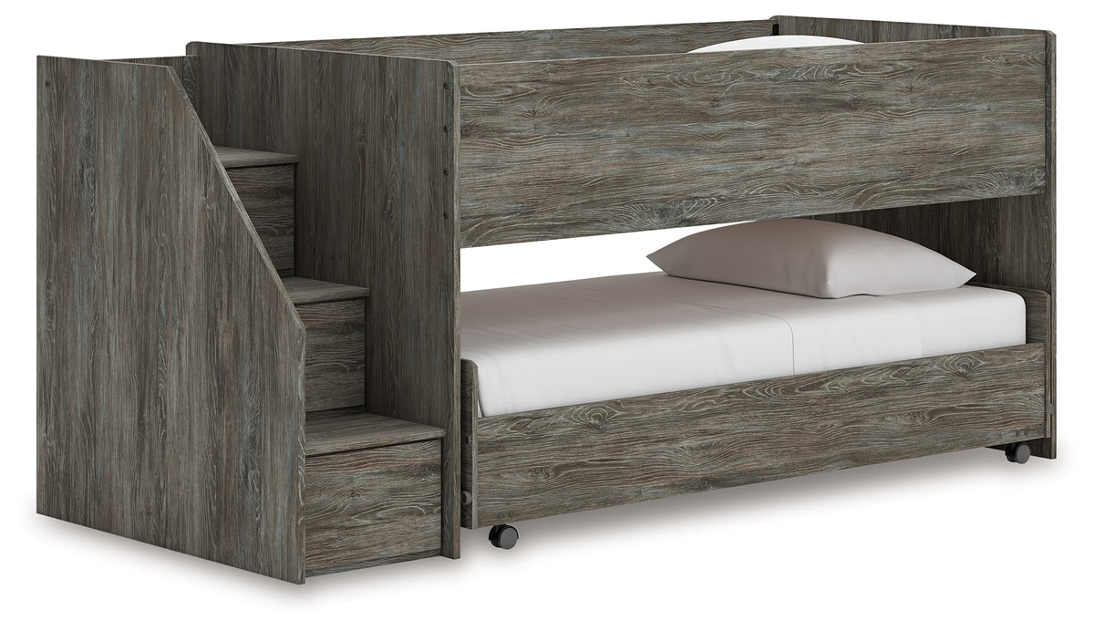 J&M Furniture - Ashley Furniture - Frandern Twin over Twin Loft Bed - Twin over Twin Loft Bed / Gray - B4480B13