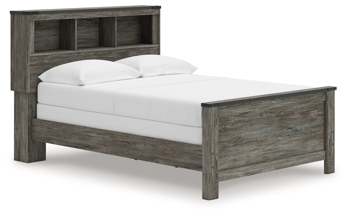 J&M Furniture - Ashley Furniture - Frandern Full Bookcase Panel Bed - Full Bookcase Panel Bed / Gray - B4480B3