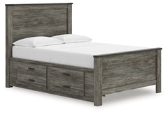 J&M Furniture - Ashley Furniture - Frandern Full Panel Bed with Storage - Full Panel Bed with Storage / Black/Gray - B4480B24