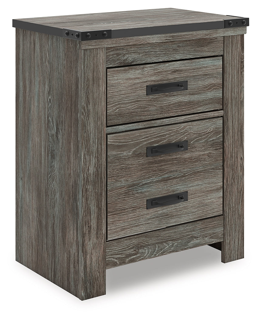 J&M Furniture - Ashley Furniture - Frandern Nightstand - Two Drawer Night Stand / Gray - B4480-92