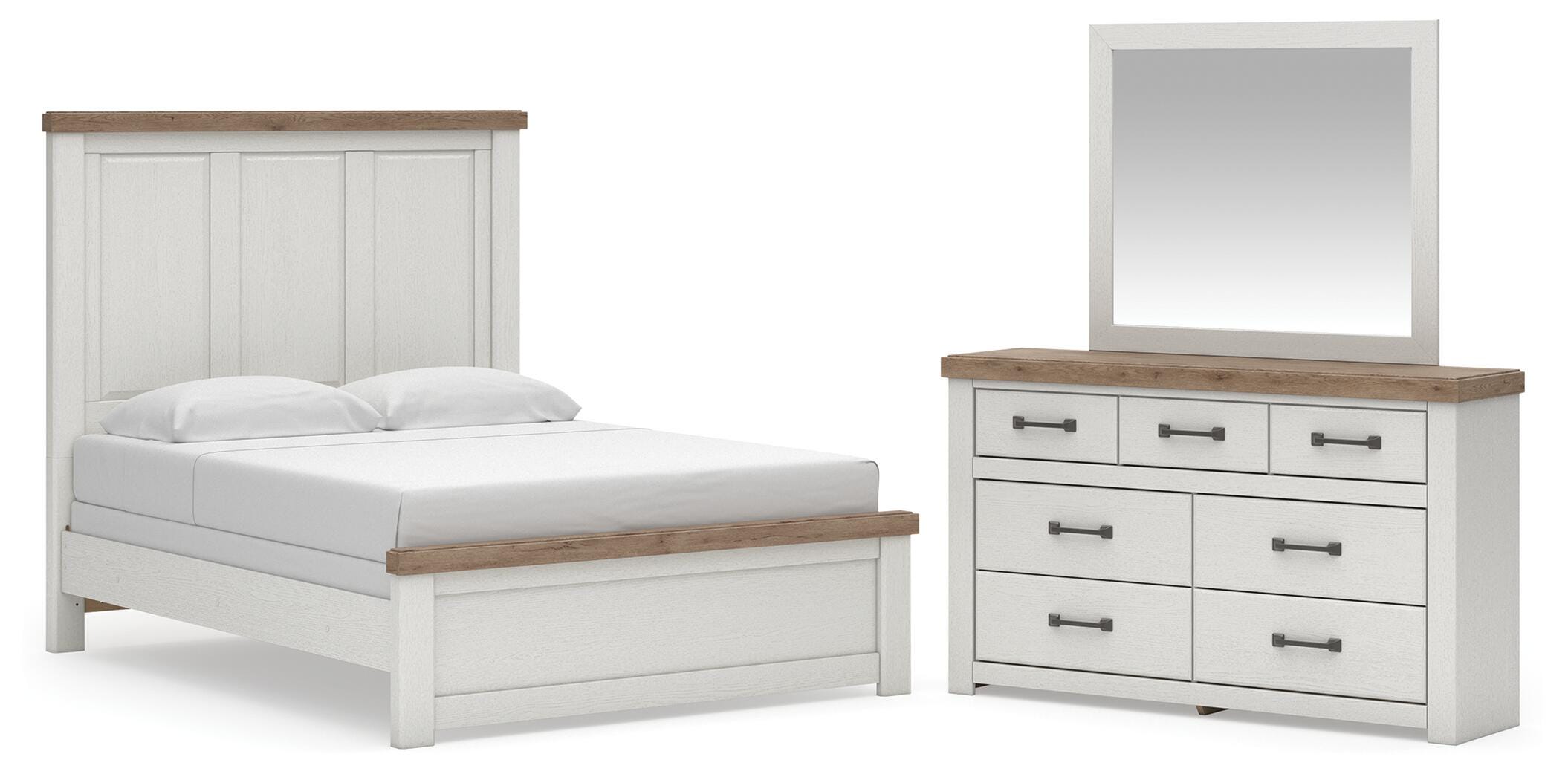 J&M Furniture - Ashley Furniture - Savonport Queen Panel Bed, Dresser and Mirror - Queen Panel Bed, Dresser and Mirror - B4615B8