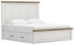 Savonport King Panel Bed with Storage