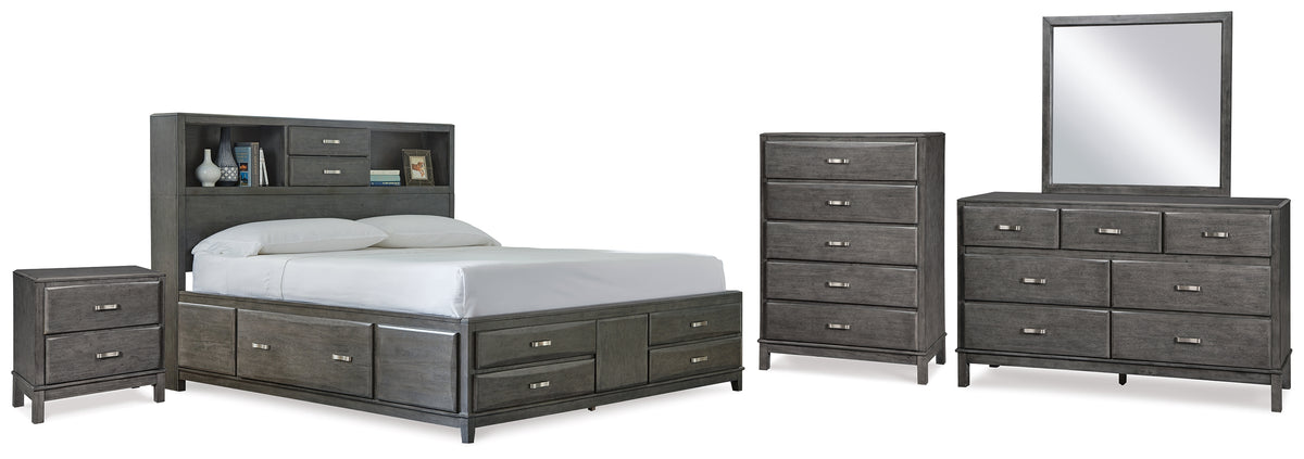 J&M Furniture - Ashley Furniture - Caitbrook Queen Storage Bed, Dresser, Mirror, Chest and Nightstand - Queen Storage Bed, Dresser, Mirror, Chest and Nightstand - B476B14