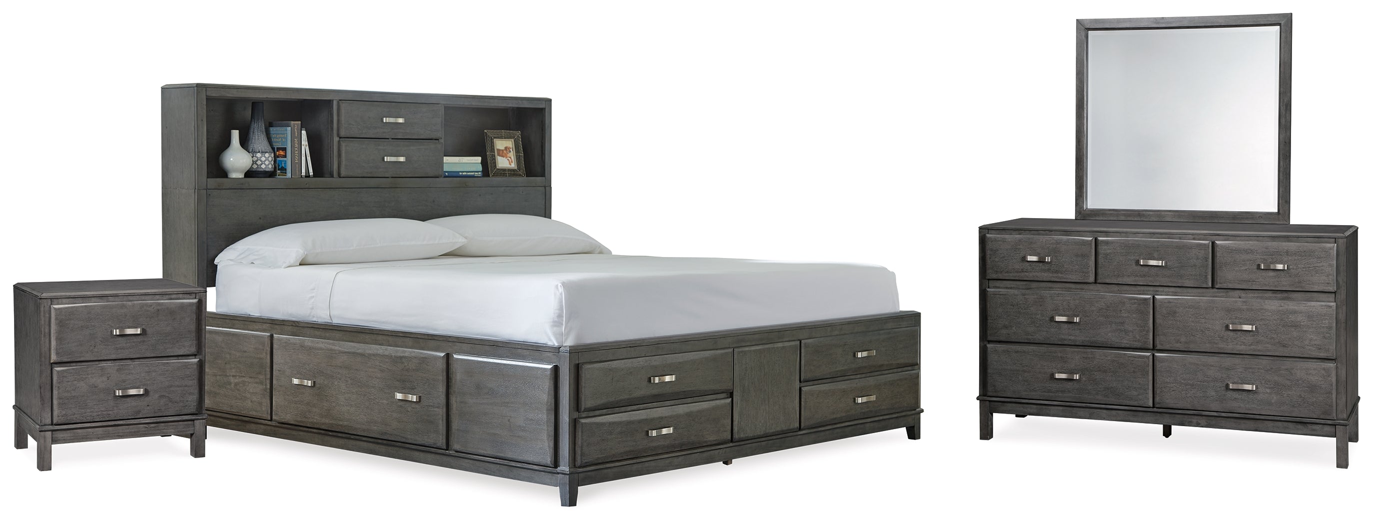J&M Furniture - Ashley Furniture - Caitbrook King Storage Bed, Dresser, Mirror, Chest and Nightstand - King Storage Bed, Dresser, Mirror, Chest and Nightstand - B476B33
