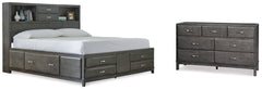 J&M Furniture - Ashley Furniture - Caitbrook Queen Storage Bed and Dresser - Queen Storage Bed and Dresser - B476B17