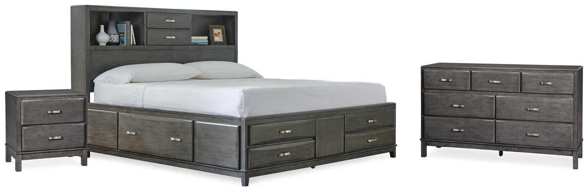 J&M Furniture - Ashley Furniture - Caitbrook King Storage Bed, Dresser and Nightstand - King Storage Bed, Dresser and Nightstand - B476B12