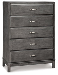 J&M Furniture - Ashley Furniture - Caitbrook Chest of Drawers - Five Drawer Chest / Gray - B476-46