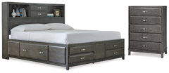 J&M Furniture - Ashley Furniture - Caitbrook Queen Storage Bed and Chest - Queen Storage Bed and Chest - B476B19