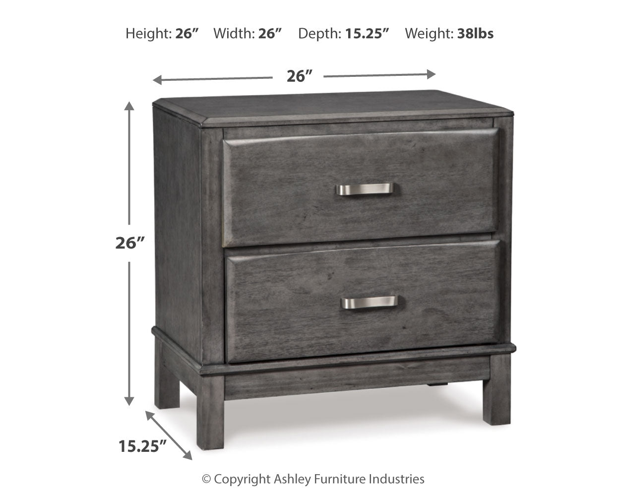 Caitbrook Dresser, Mirror and 2 Nightstands