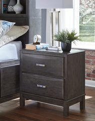 J&M Furniture - Ashley Furniture - Caitbrook Nightstand - Two Drawer Night Stand / Gray - B476-92