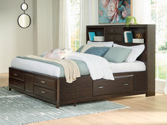 J&M Furniture - Ashley Furniture - Vanmore King Storage Bed - King Storage Bed / Dark Brown - B479B6