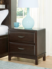 J&M Furniture - Ashley Furniture - Vanmore Nightstand - Two Drawer Night Stand / Dark Brown - B479-92