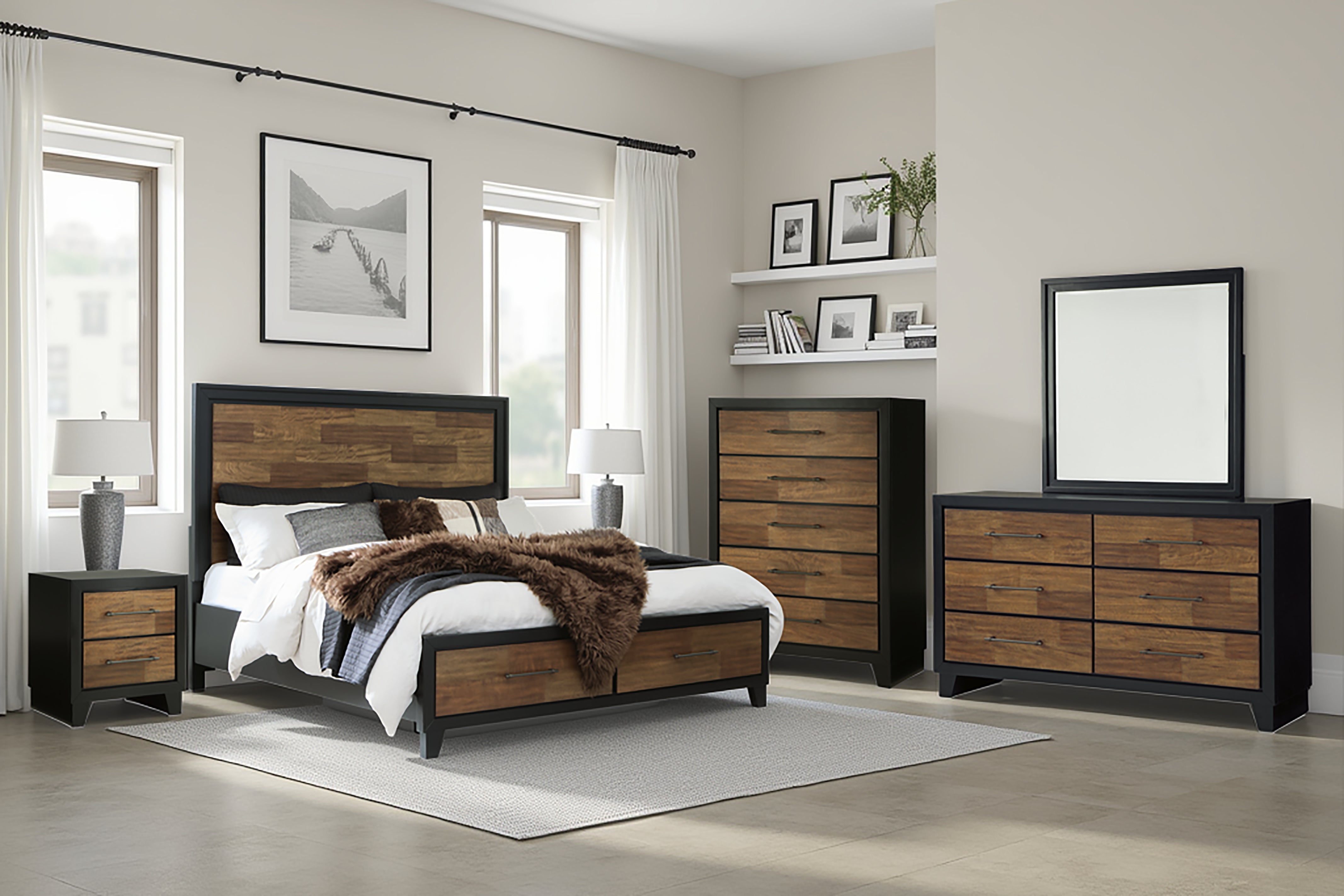 J&M Furniture - Ashley Furniture - Kraeburn Queen Panel Storage Bed - Queen Panel Storage Bed - B496B6