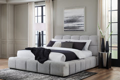 J&M Furniture - Ashley Furniture - Grendusk Queen Upholstered Bed - Queen Upholstered Bed / Light Gray - PCB584B1